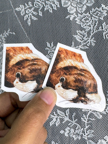 Niedlicher Eepy Otter Aufkleber