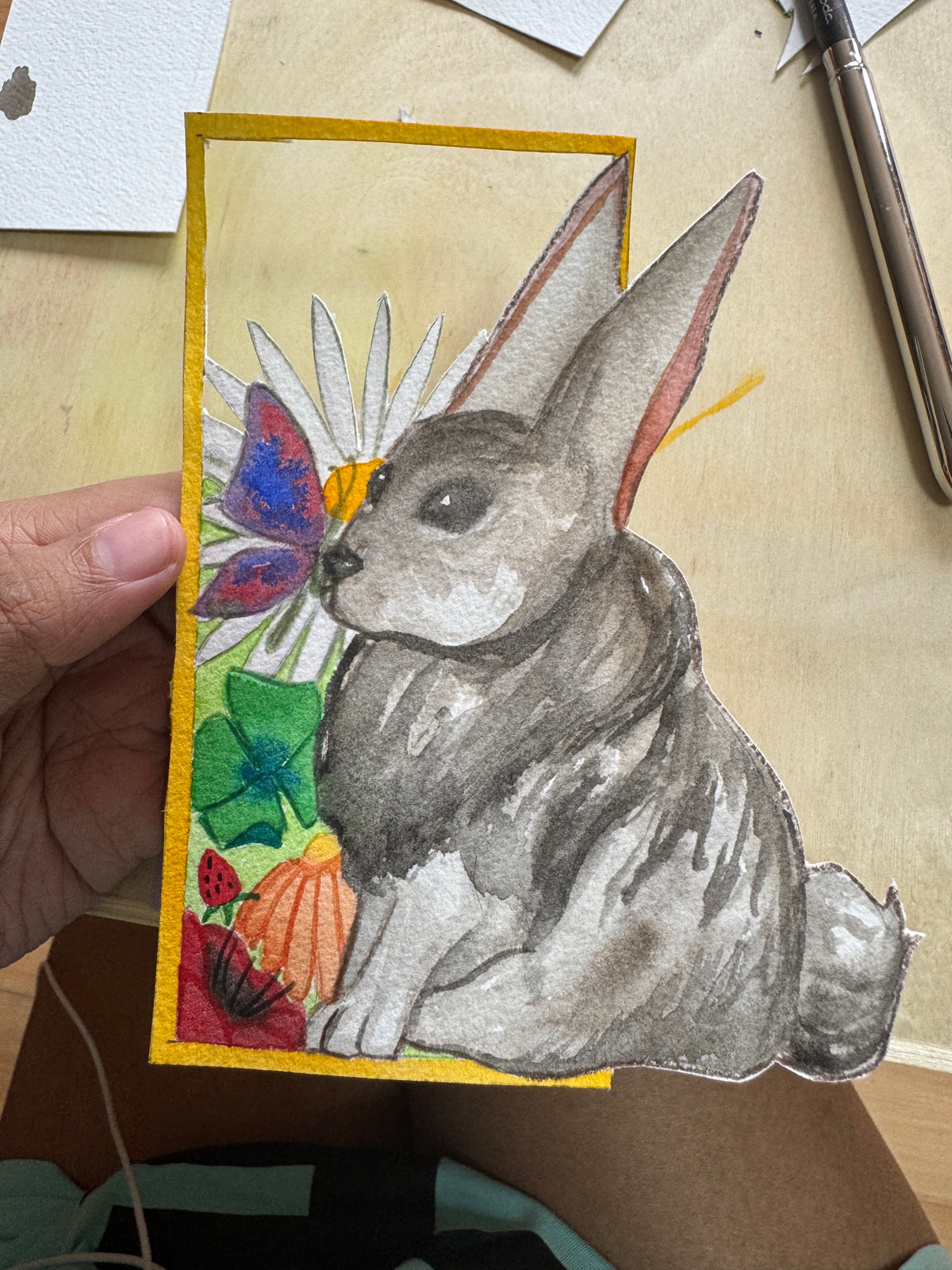 Aquarell-Lesezeichen auf Bestellung